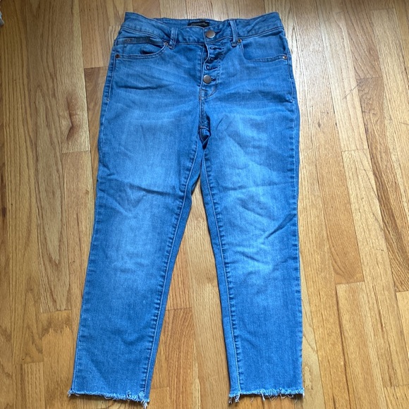 Catherine Malandrino Button Fly Medium Wash Skinny Jeans size 6 - Picture 5 of 7